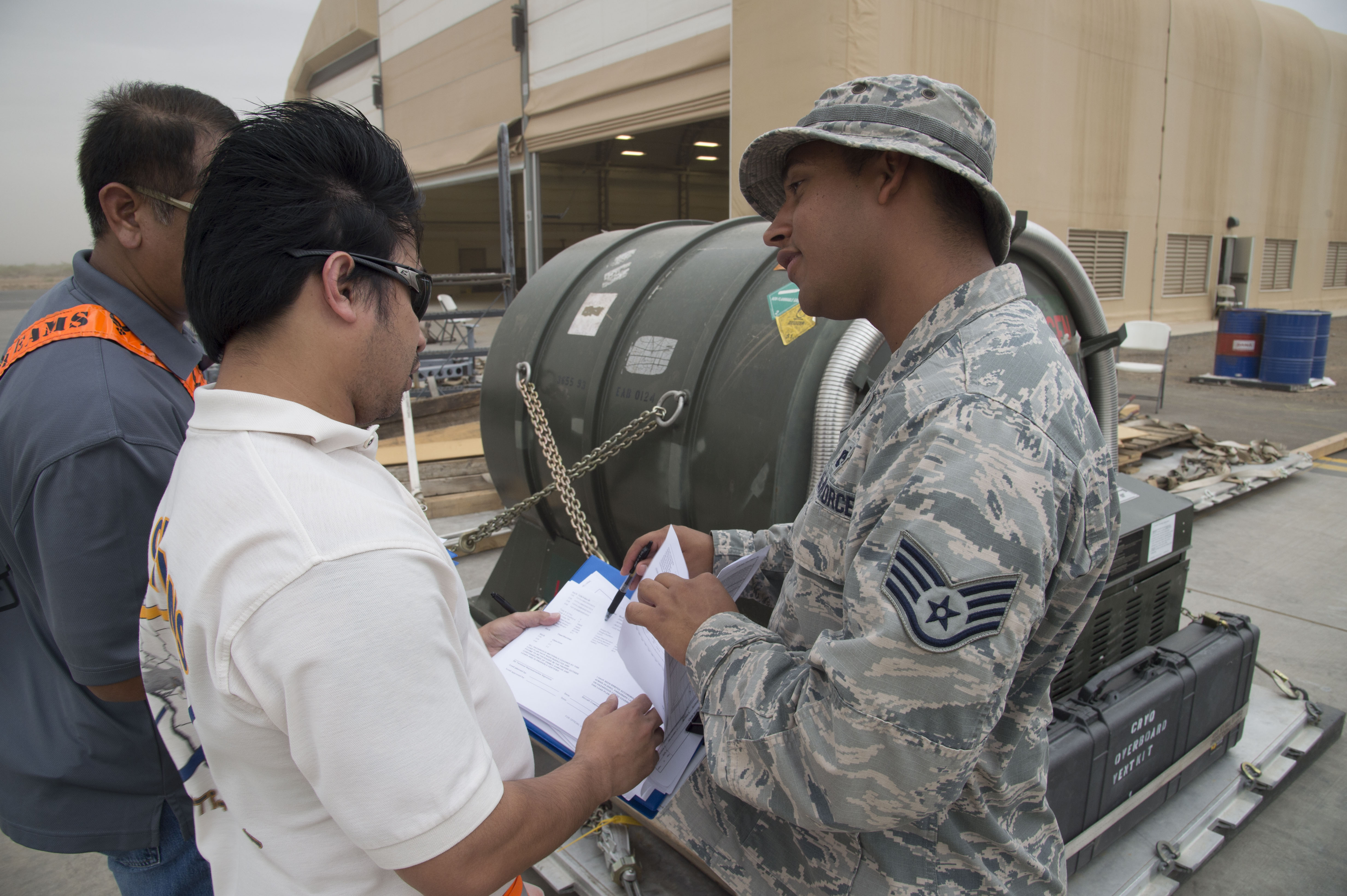 U.S. Air Force Airmen conduct joint inspection training Combined