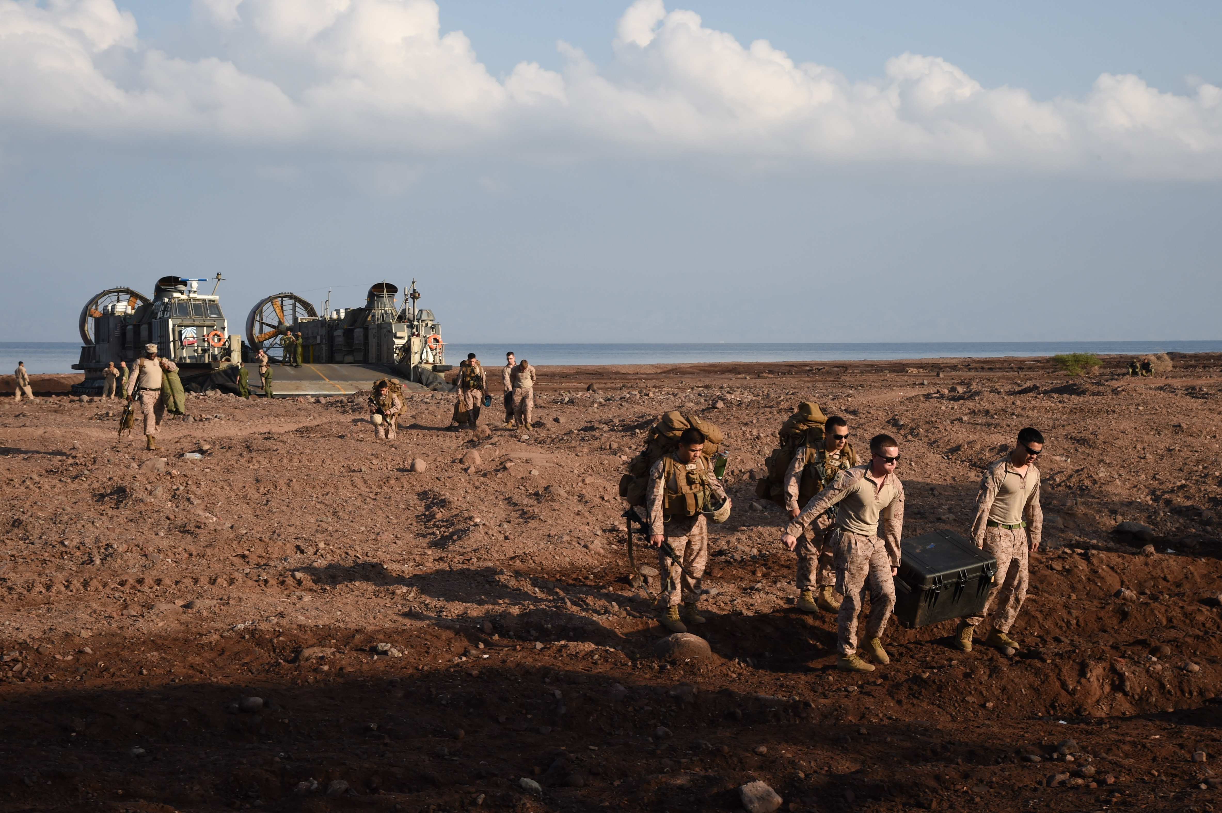 11th Marine Expeditionary Unit members from the USS Makin Island are