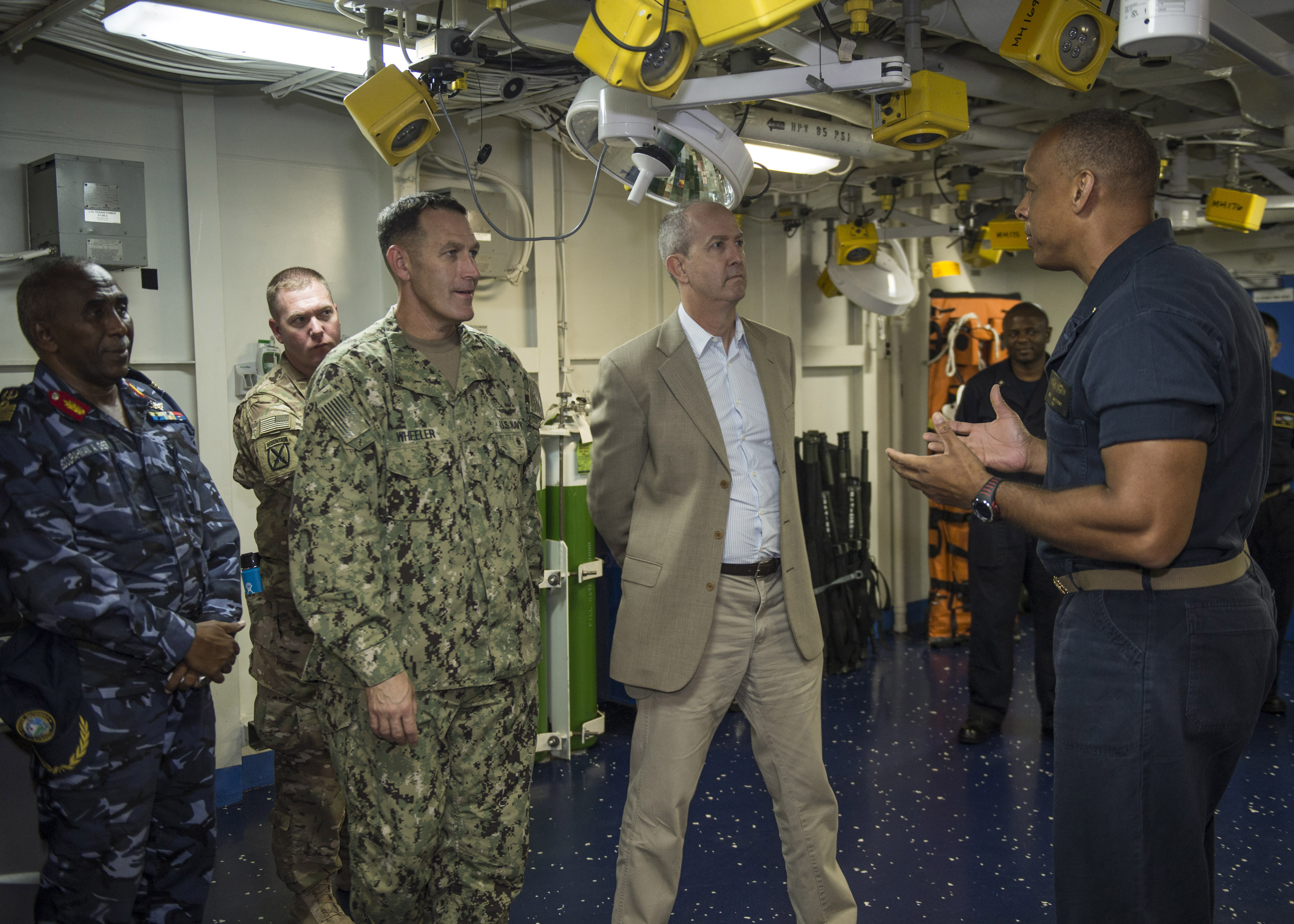 Makin Island Amphibious Ready Group members receive visit from CJTFHOA